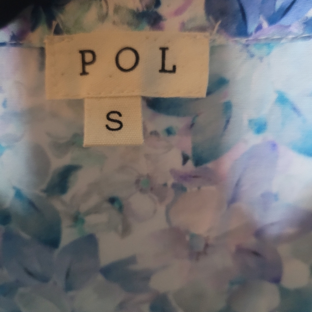 POL Floral Patchwork Demim And Knit Top. Sz S. NWOT Oversized - Picture 11 of 12